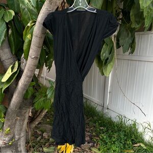 Brandy Melville Black Wrap Mini Dress.